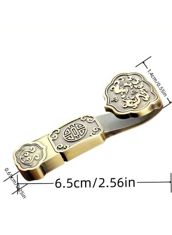 Lanstern Auspicious Bronze Retro Coin Shaped USB 3 1 Flash Drive 128GB Metal Music Storage - Image 2
